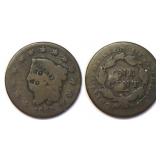 1826 1 Cent Coronet Large Head Cent