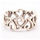 Tiffany & Co. Full Loving Heart Ring Size 2.75