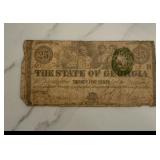 1863 25 Cent State of Georgia Treasury Note