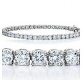 10k Gold Brilliant 10.00 ct  Lab Diamond Bracelet