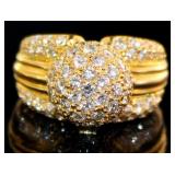 18k Gold 3.24 ct Natural VS Brilliant Diamond Ring