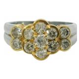 Platinum/Gold 1.00 ct Natural Diamond Ring