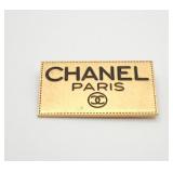 Chanel Logo Plate Brooch