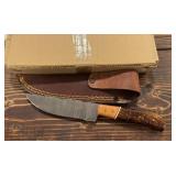Damascus Fixed Blade W/ Sheath