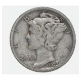 1923 Mercury 90% Silver Dime