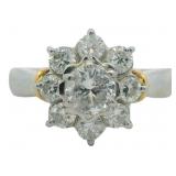 Platinum/Gold 1.00 ct Natural Diamond Ring
