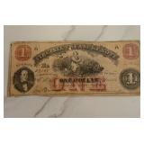 1862 $1 Virginia Treasury Note
