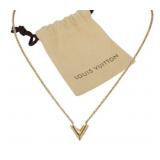 Louis Vuitton Essential V  Gold Necklace