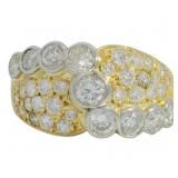 18k Gold/Platinum 1.55 ct Natural VS Diamond Ring