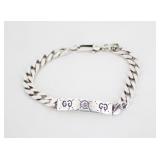 Gucci Ghost Sterling Bar Bracelet
