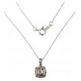Natural Cushion Cut Diamond Necklace