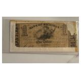 $1 Bank of Michigan Bank Note