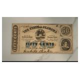 50 Cent State of Alabama Bank Note