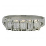 Platinum 3/5 ct Natural Brilliant Diamond Ring