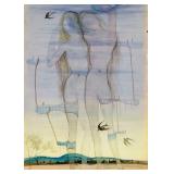 Personnages dans le Desert Canvas by Salvador Dali