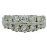 Platinum 1.04 ct Natural Brilliant Diamond Ring