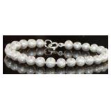 Natural 8 mm Gray Pearl 7" Bracelet