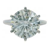 14kt Gold 4.39 ct Round Lab Diamond Ring