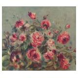 Roses of Vargemont Canvas by Pierre-Auguste Renoir