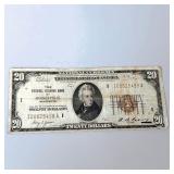 1929 $20 Minneapolis National Currency Note