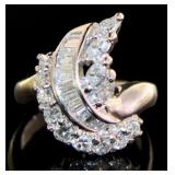 Platinum 1.00 ct Natural Brilliant Diamond Ring