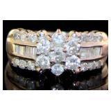 Platinum 1.00 ct Natural Brilliant Diamond Ring