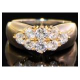 Platinum/18k Gold 1.03 ct Natural Diamond Ring