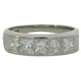 Platinum 1.01 ct Natural VS Princess Diamond Ring