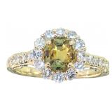 14kt Gold 1.77 ct GIA Sapphire & Diamond Ring