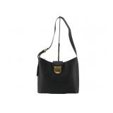 FERRAGAMO Black Leather Shoulder Bag