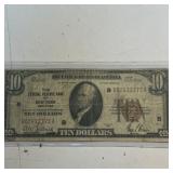 1929 Bank of NY $10 Federal Reserve Bank Note