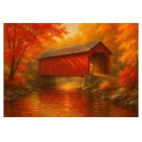 Autumn Bridge II LTD EDT Canvas by Studio Van Gogh