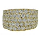 18k Gold 3.14 ct Natural VS Brilliant Diamond Ring
