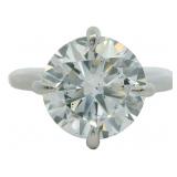 Platinum 3.62 ct Round Lab Diamond Ring