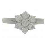 Platinum 1/2 ct Natural Brilliant Diamond Ring