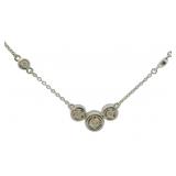 Gorgeous Bezel Set Diamond Pendant Necklace