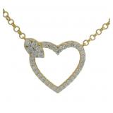 Brilliant 1.35 ct VS Lab Diamond Heart Necklace