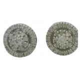 Antique Style 1/4ct Natural Diamond Stud Earrings