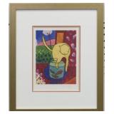 Cat in Fish Bowl Framed by Henri Matisse