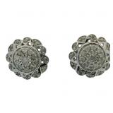 1Large Brilliant .40ct Natural Diamond Earrings