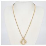 Yves Saint Laurent Rhinestone Pendant Necklace