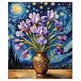 Irises Starry Night I LTD EDT Canvas Van Gogh LTD