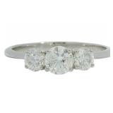 Platinum 1.00 ct Natural Brilliant Diamond Ring