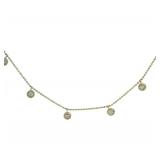 10kt Gold Natural Diamond Station Necklace