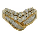 18kt Gold 1.00 ct Natural Brilliant Diamond Ring