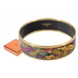 Hermes Enamel Bangle Bracelet