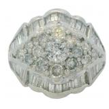 Platinum 2.00 ct Natural Brilliant Diamond Ring