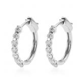Tension Set 1.10 ct VS Diamond Hoop Earrings