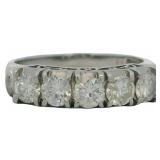 Platinum 1.00 ct Natural Brilliant Diamond Ring