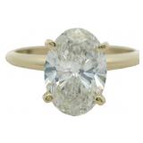 14kt Gold 2.01 ct Oval Cut VVS Lab Diamond Ring